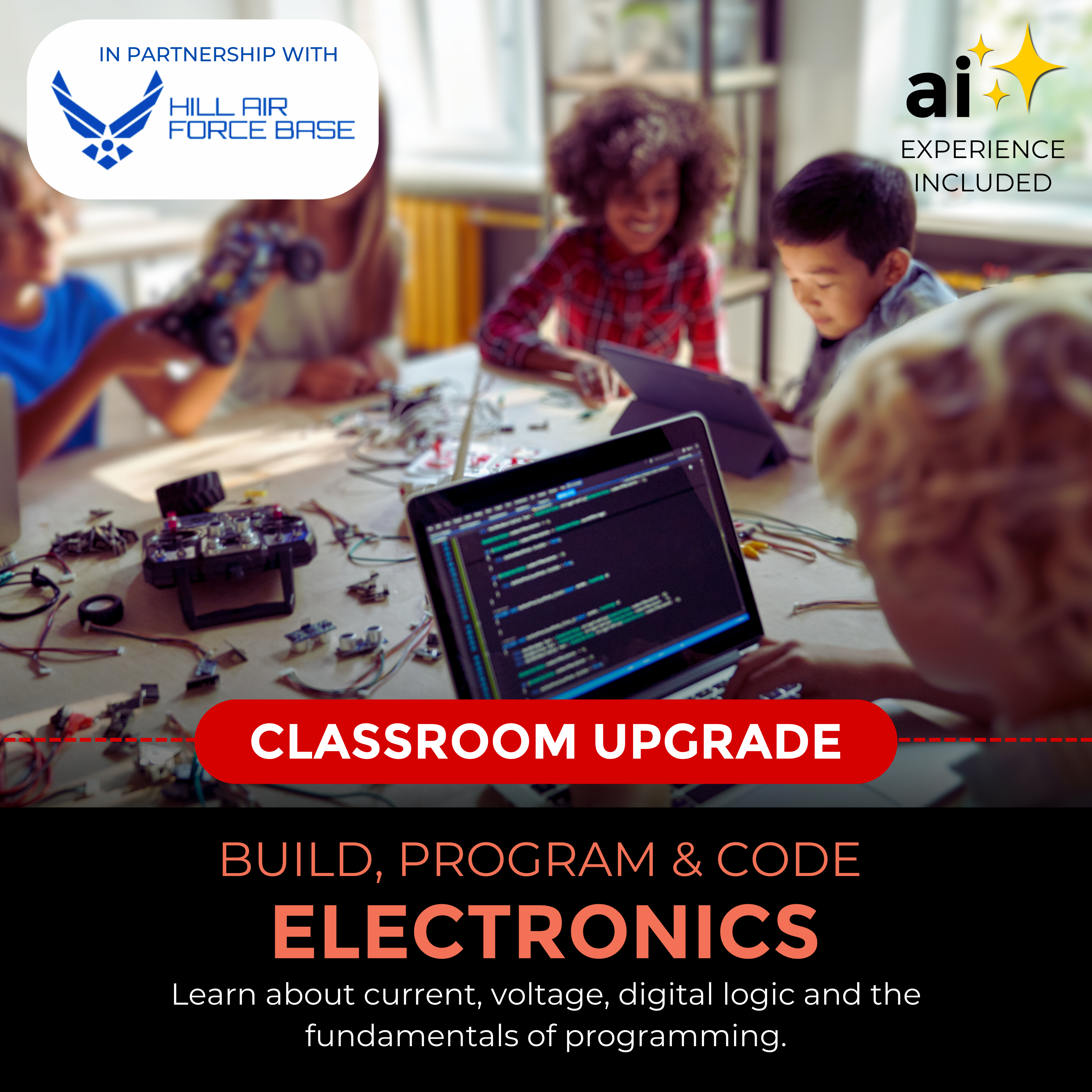 STEM kit upgrade for building and coding a marble maze with electronic components.