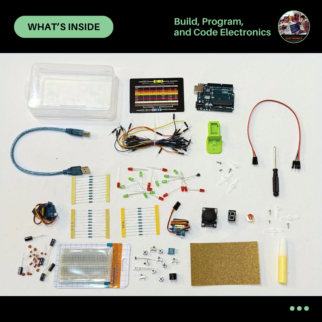 Build, Program, and Code Electronics STEM Project Components