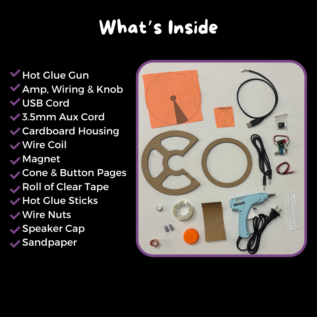 Speaker STEM kit Components